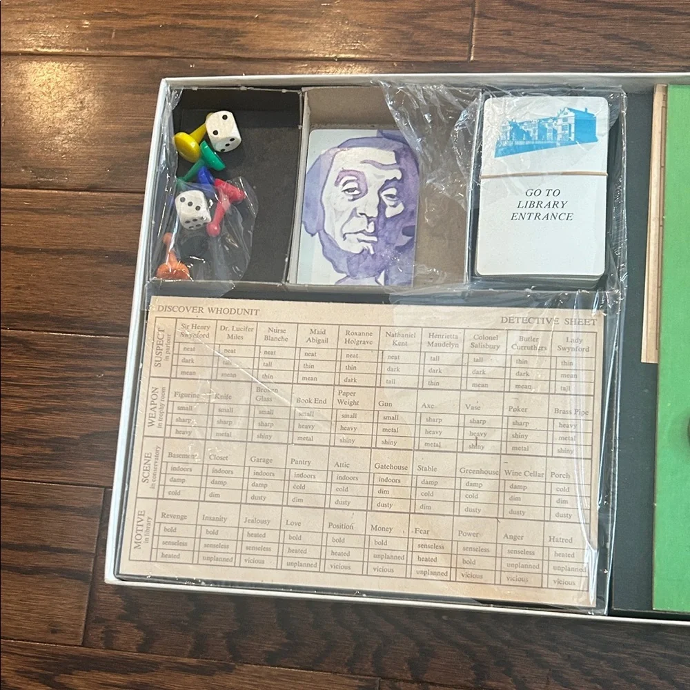 Whodunit Mystery Detective Game Vintage Box - Pink, Purple, Cream Artwork 1972 - Picture 5 of 8